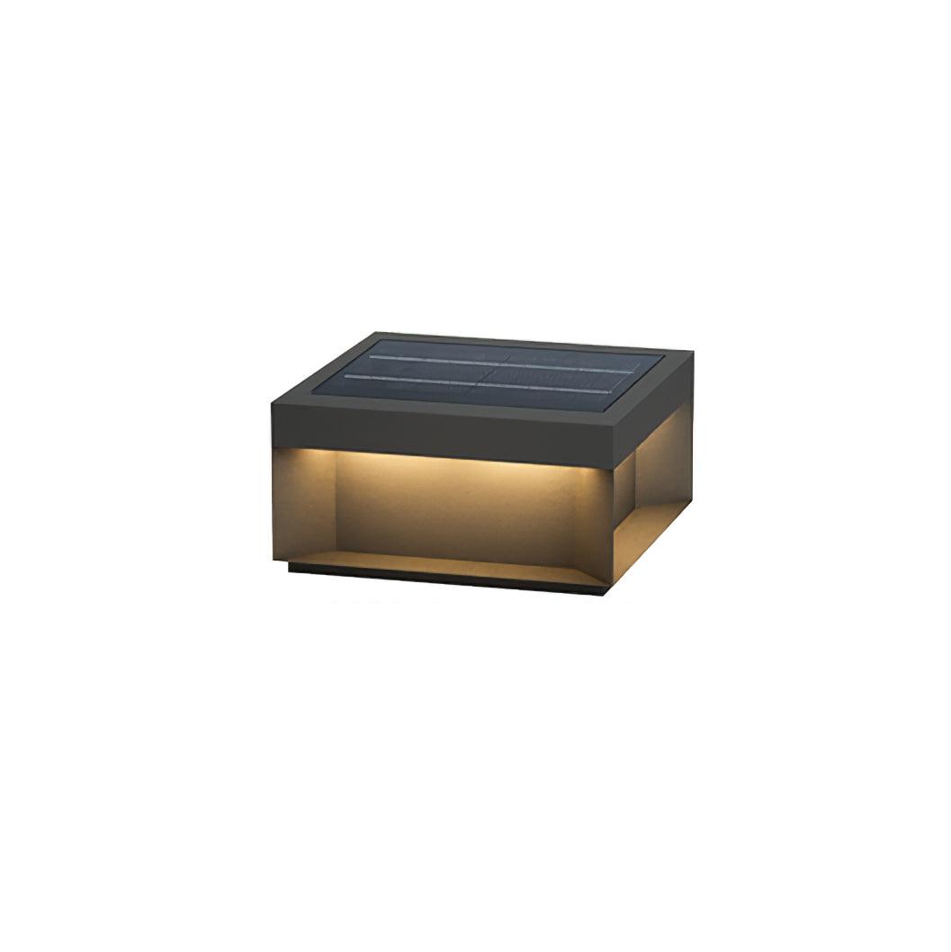 Lampe de Colonne Solaire Extérieure - Éclairage Résistant aux Intempéries avec LED