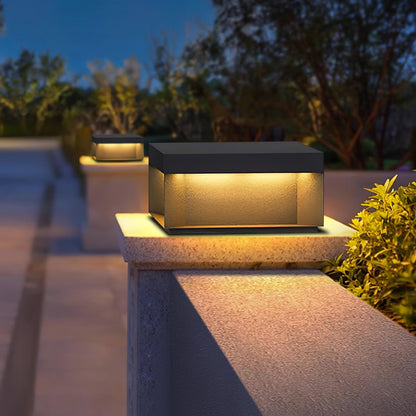 Lampe de Colonne Solaire Extérieure - Éclairage Résistant aux Intempéries avec LED