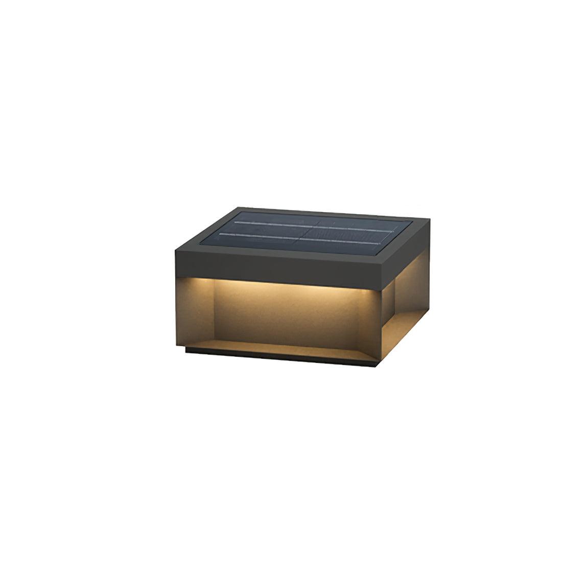 Lampe de Colonne Solaire Extérieure - Éclairage Résistant aux Intempéries avec LED