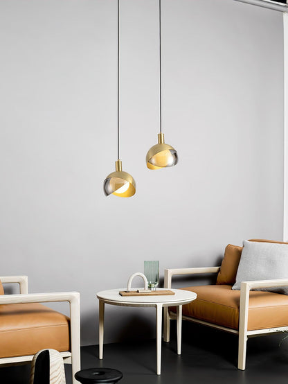 Suspension Moderne - Lampe Minimaliste en Métal et Verre, Design Urbain