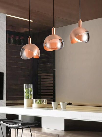 Suspension Moderne - Lampe Minimaliste en Métal et Verre, Design Urbain