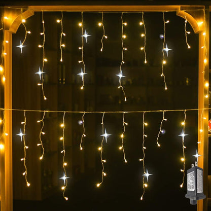 ShineDrape - Rideaux d'éclairage de jardin avec lumière