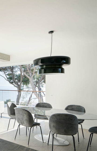 Suspension Bohemia - Lampe en Verre Soufflé avec LED Intégrée, Design Organique
