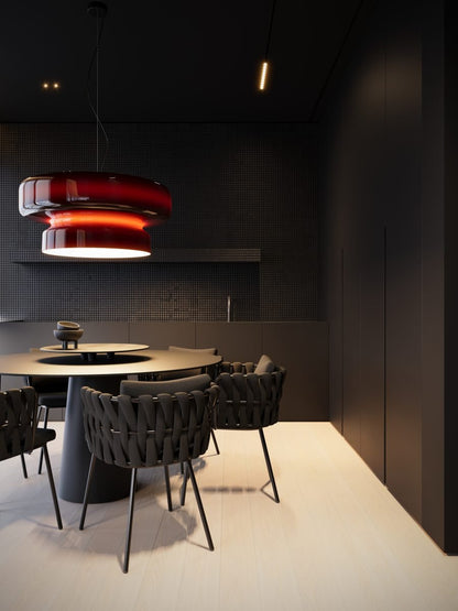 Suspension Bohemia - Lampe en Verre Soufflé avec LED Intégrée, Design Organique