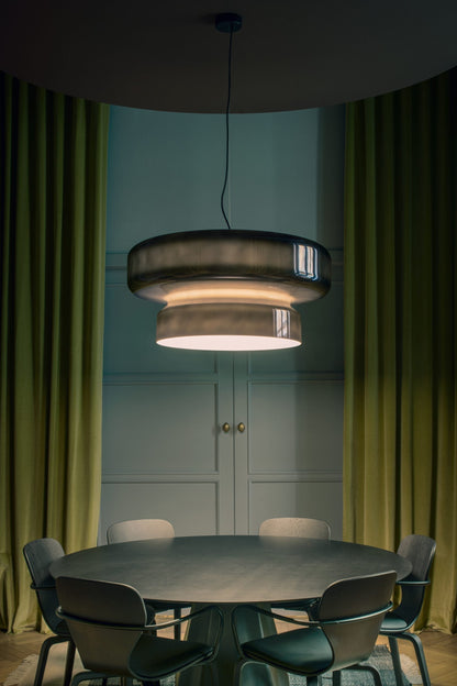Suspension Bohemia - Lampe en Verre Soufflé avec LED Intégrée, Design Organique