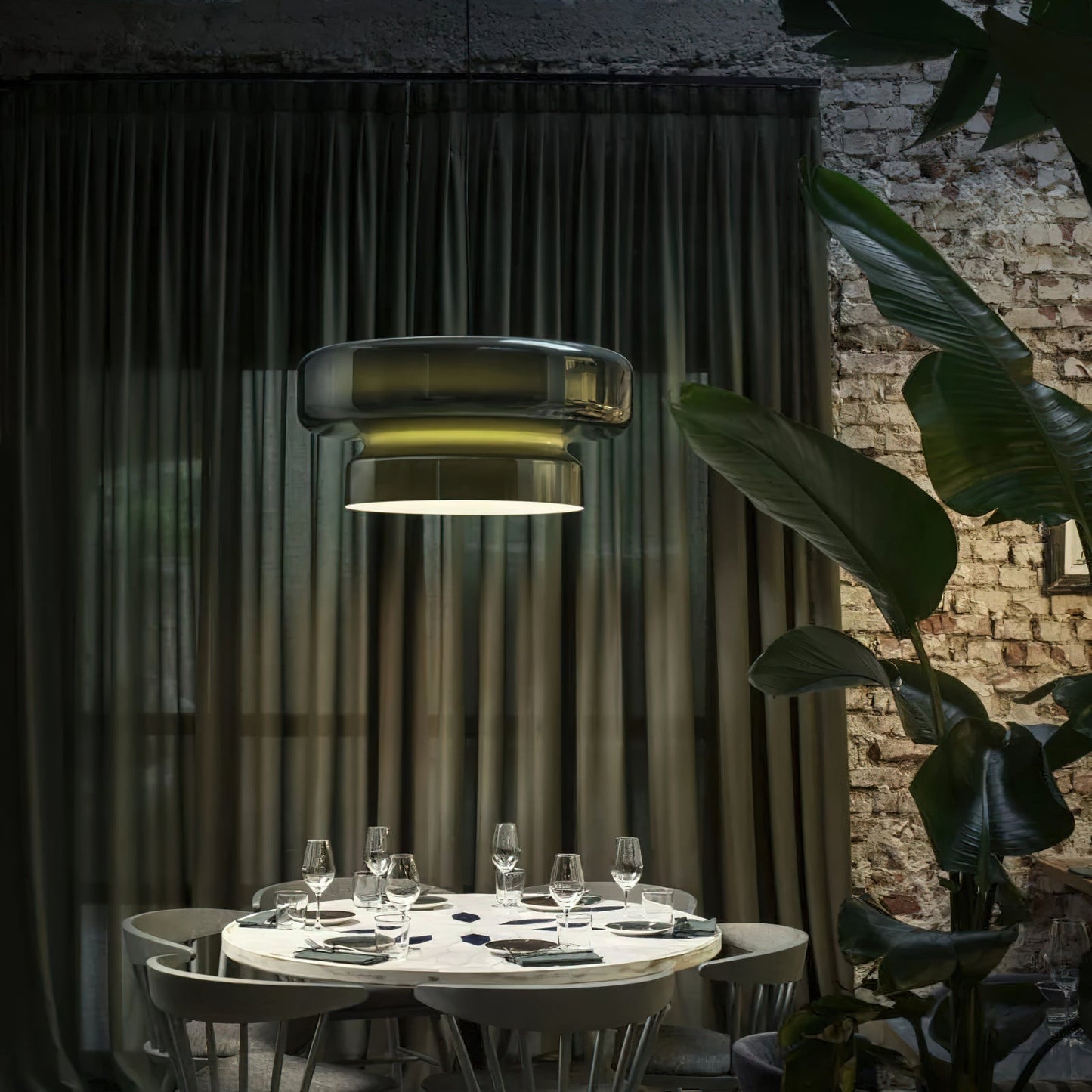 Suspension Bohemia - Lampe en Verre Soufflé avec LED Intégrée, Design Organique