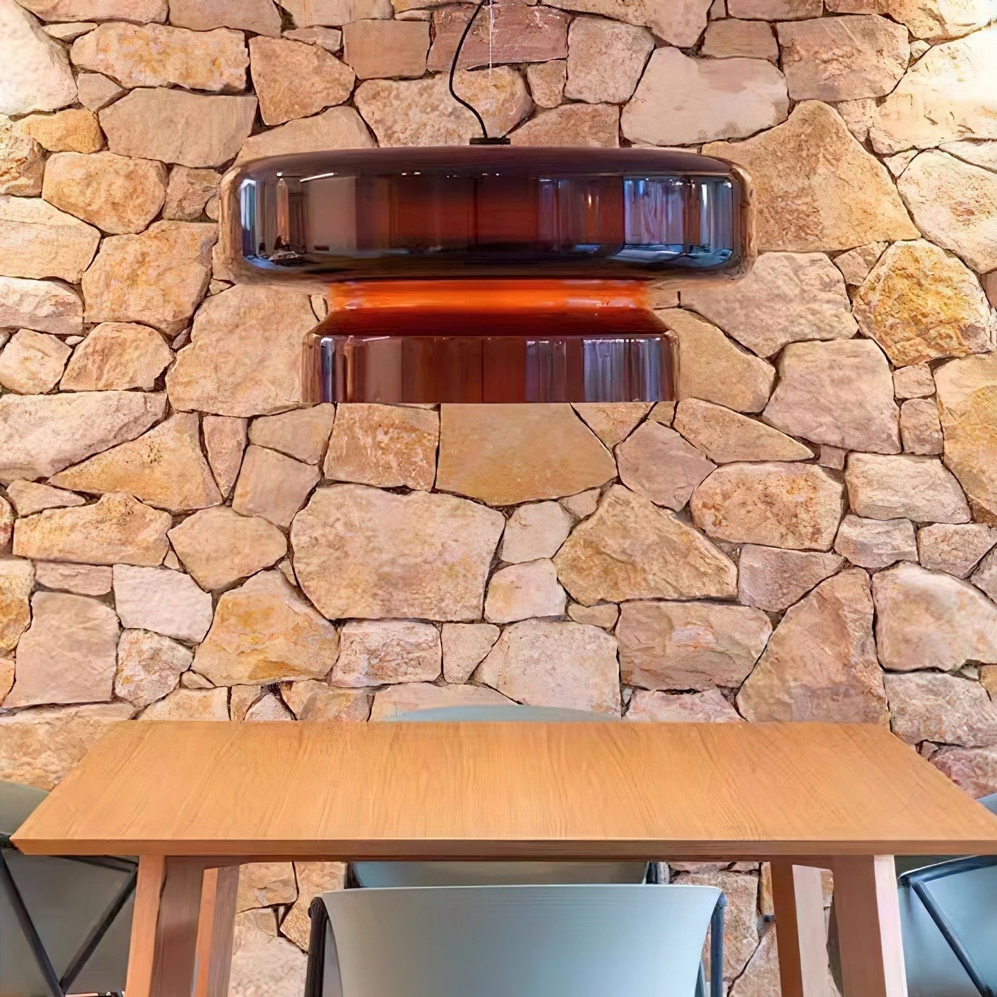 Suspension Bohemia - Lampe en Verre Soufflé avec LED Intégrée, Design Organique