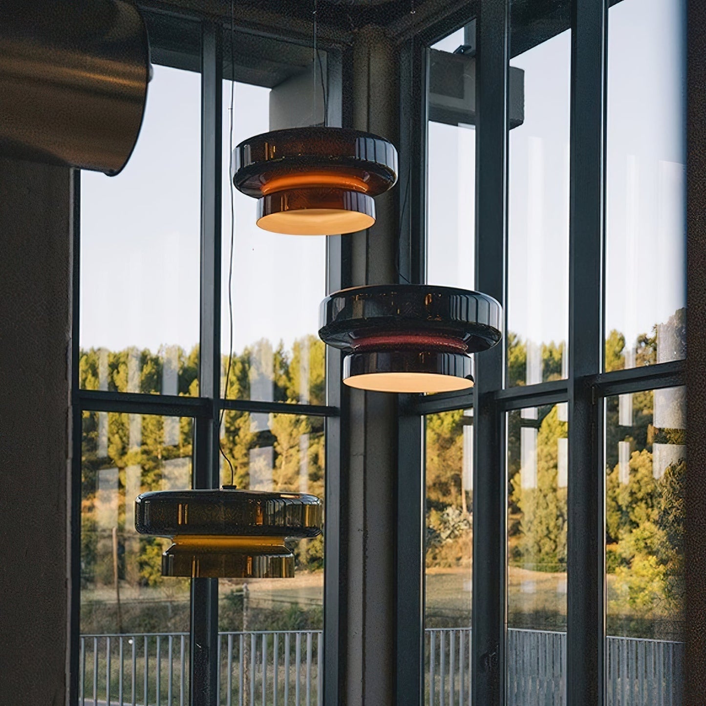 Suspension Bohemia - Lampe en Verre Soufflé avec LED Intégrée, Design Organique