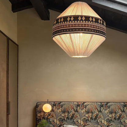 Suspension Bohemian Fringe - Lampe Pendante avec Franges et Design Tribal
