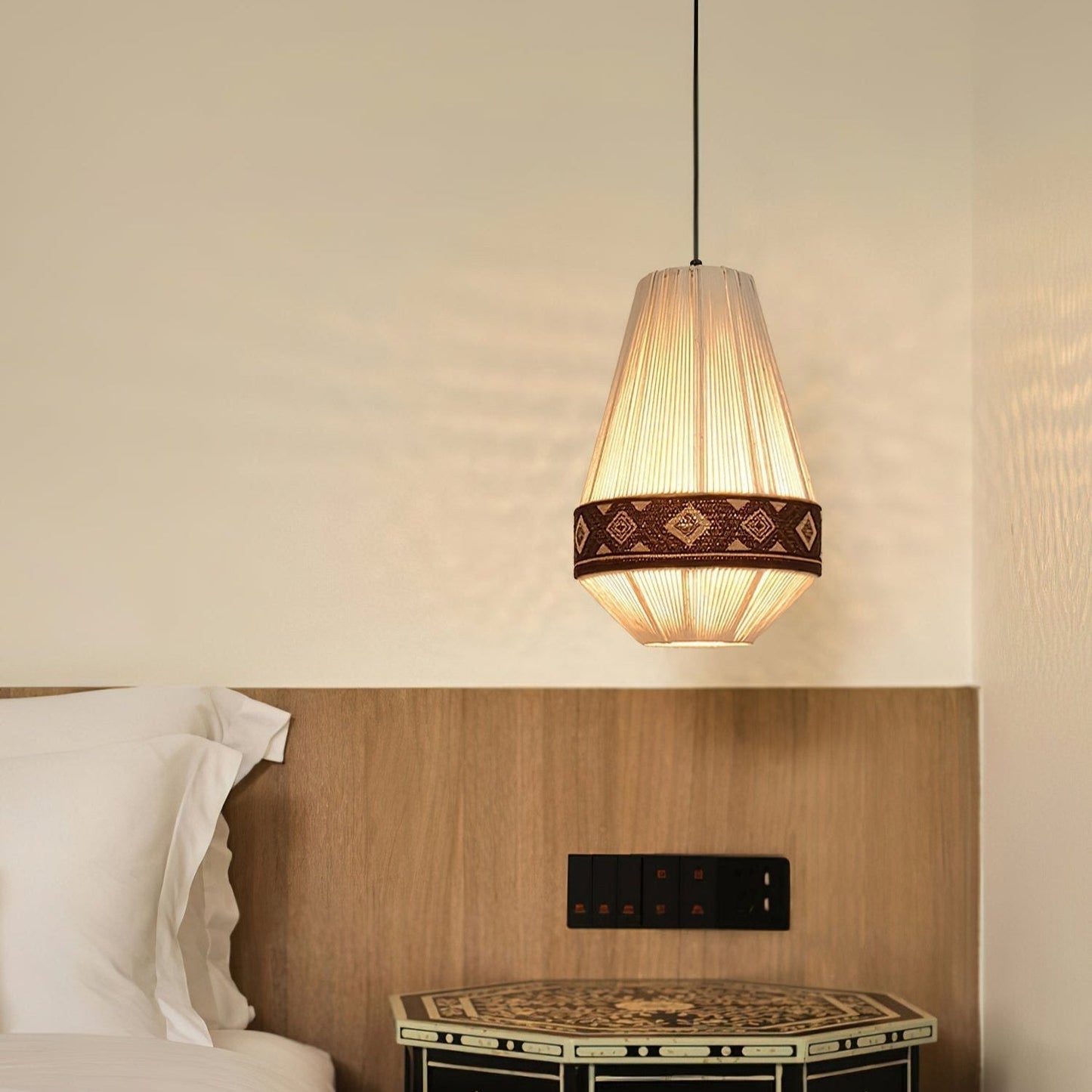 Suspension Bohemian Fringe - Lampe Pendante avec Franges et Design Tribal