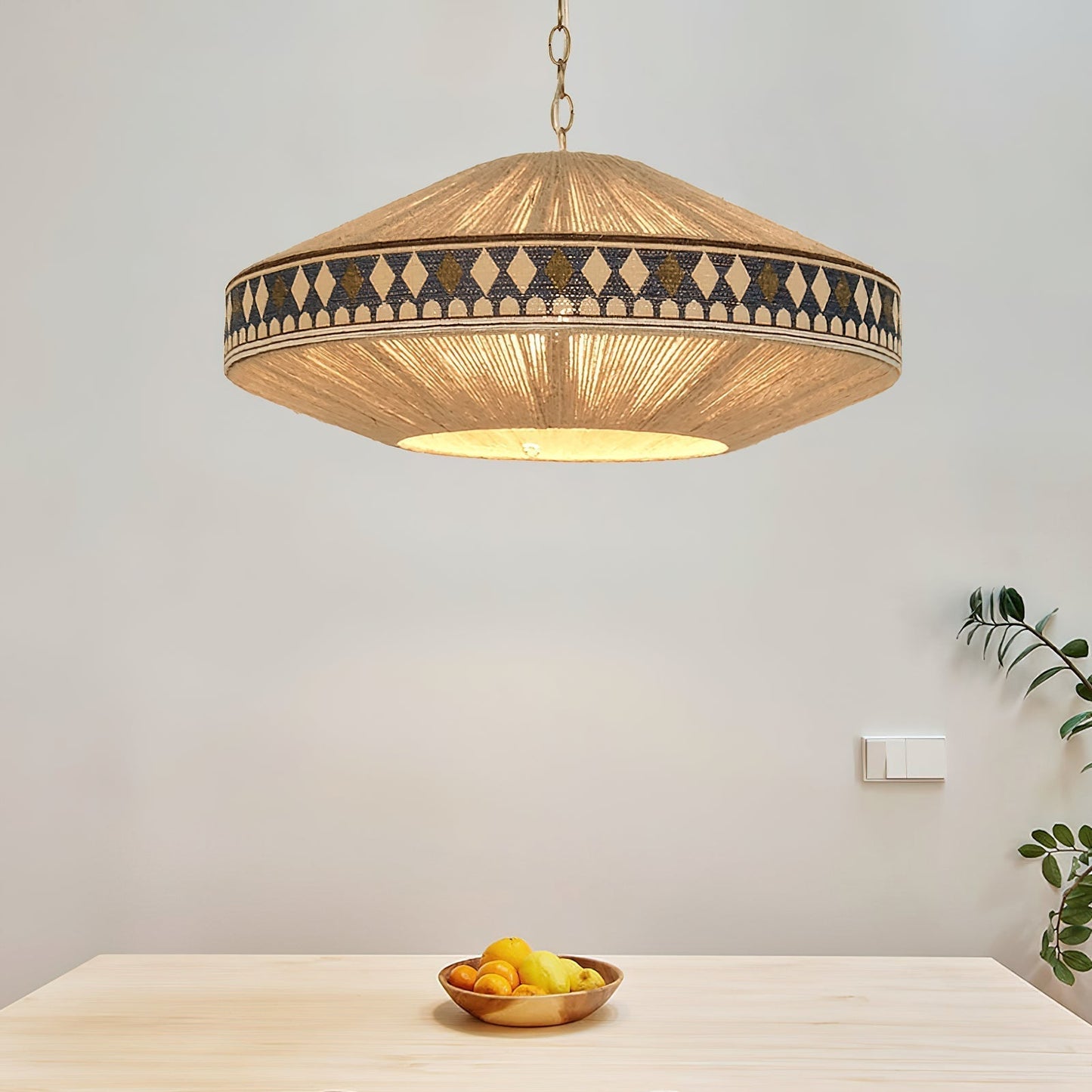 Suspension Bohemian Fringe - Lampe Pendante avec Franges et Design Tribal