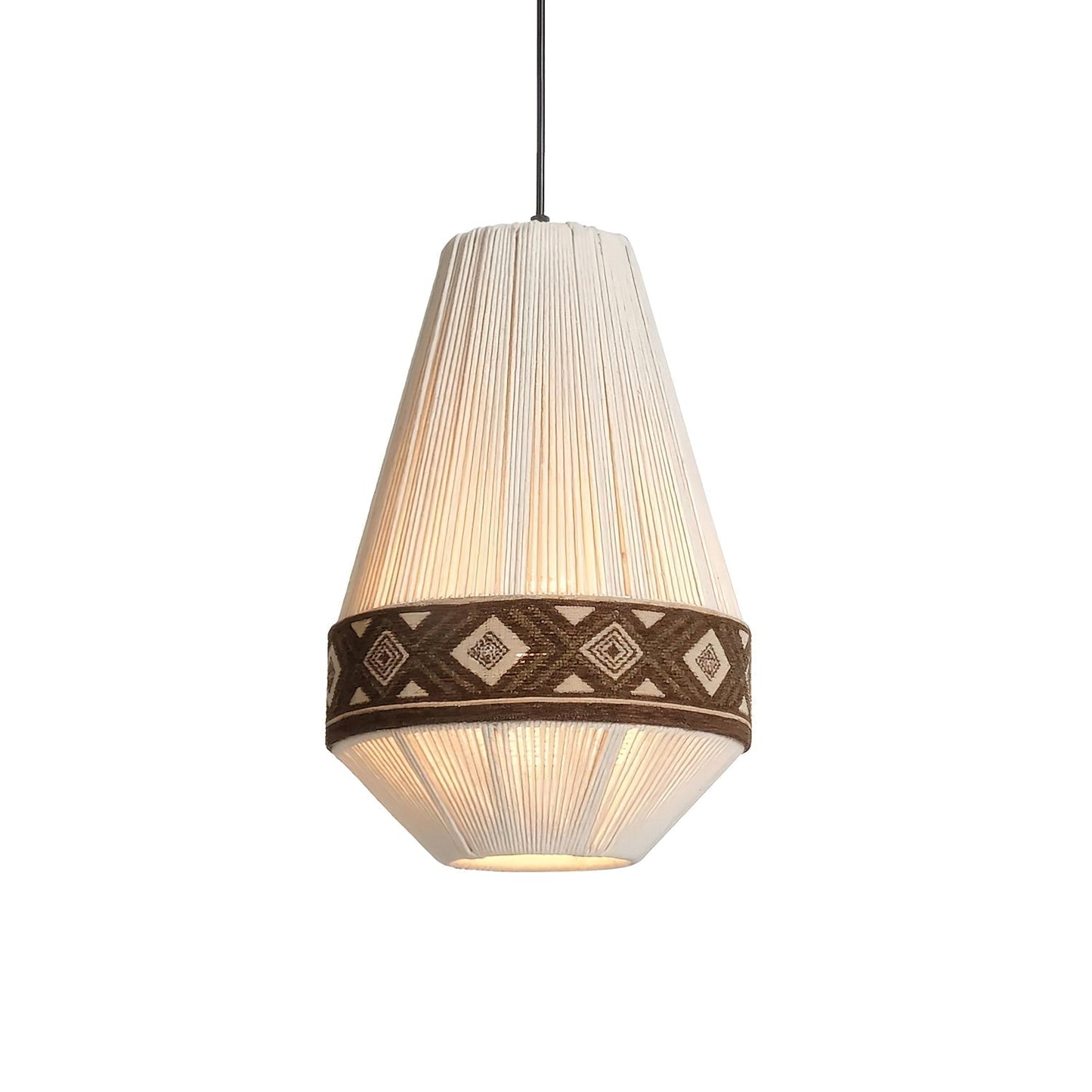 Suspension Bohemian Fringe - Lampe Pendante avec Franges et Design Tribal