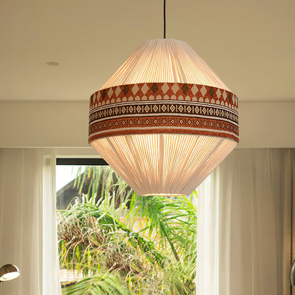 Suspension Bohemian Fringe - Lampe Pendante avec Franges et Design Tribal