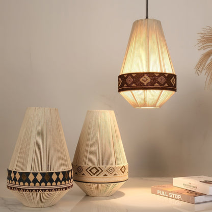 Suspension Bohemian Fringe - Lampe Pendante avec Franges et Design Tribal