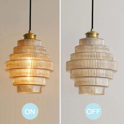 BrassGlow - Suspension en verre en forme de chair en laiton
