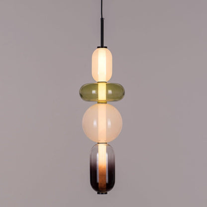 Suspension en Verre Candy – Luminaire Moderne LED avec Design Coloré