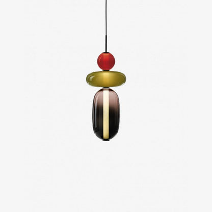 Suspension en Verre Candy – Luminaire Moderne LED avec Design Coloré
