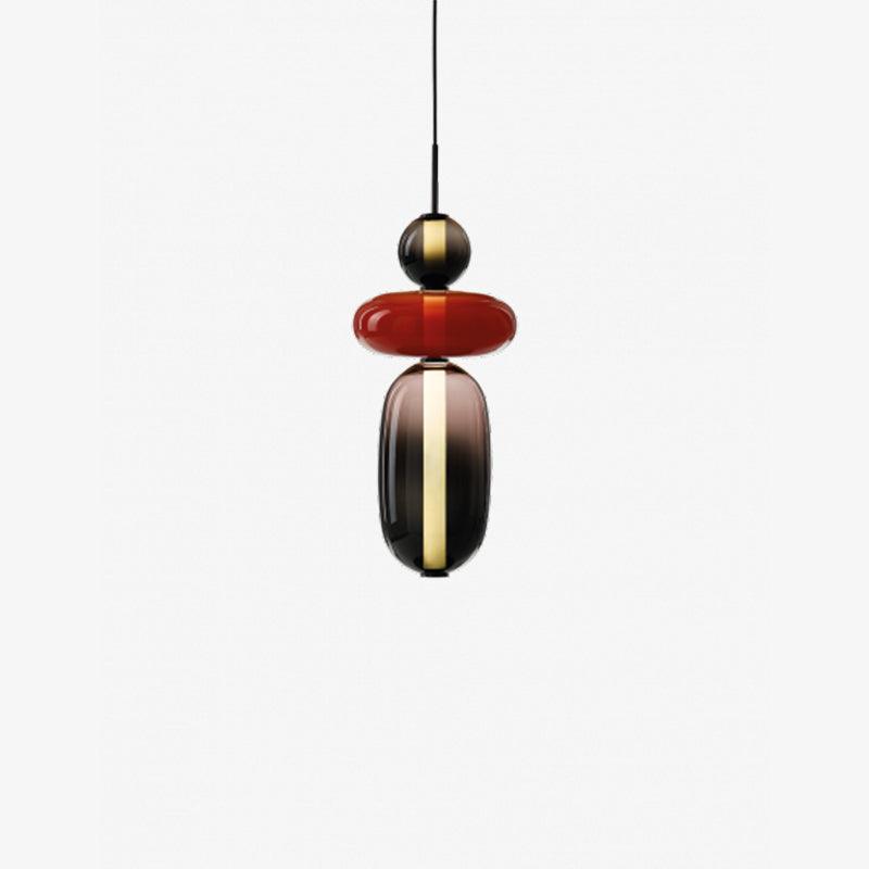 Suspension en Verre Candy – Luminaire Moderne LED avec Design Coloré