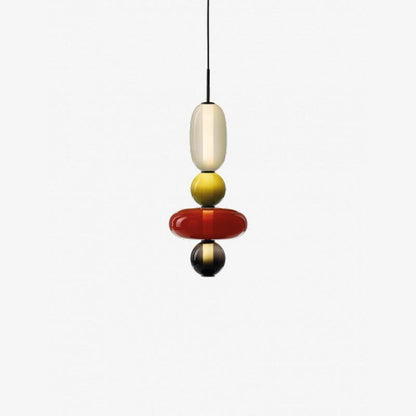 Suspension en Verre Candy – Luminaire Moderne LED avec Design Coloré