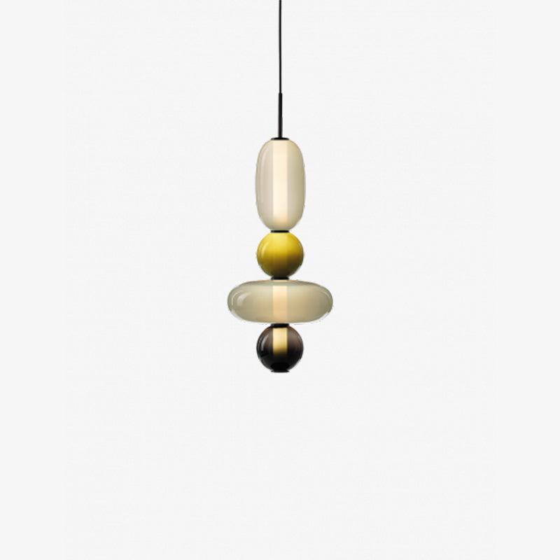Suspension en Verre Candy – Luminaire Moderne LED avec Design Coloré