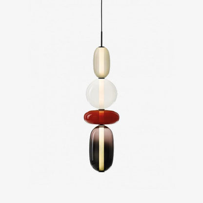 Suspension en Verre Candy – Luminaire Moderne LED avec Design Coloré