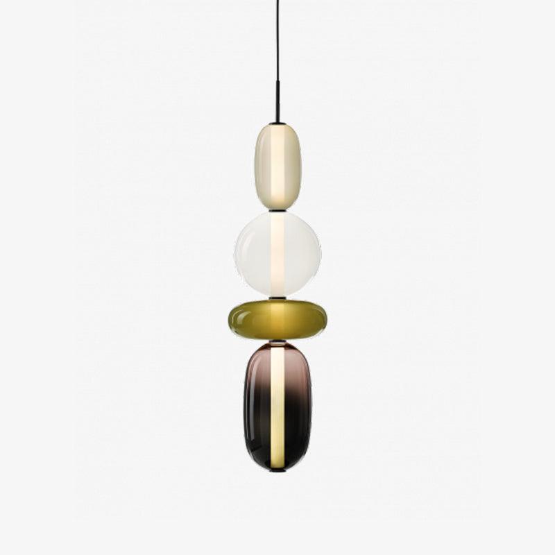 Suspension en Verre Candy – Luminaire Moderne LED avec Design Coloré