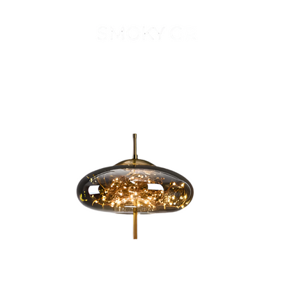 Lampe Suspendue Essence - Élégance Moderne avec Verre Brun et Éclairage LED
