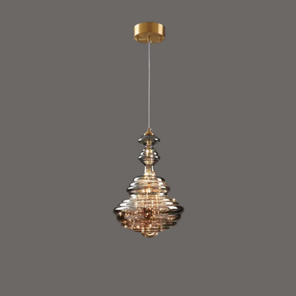 Suspension Moderne en Verre et Laiton – Éclairage Élégant pour Salon et Cuisine