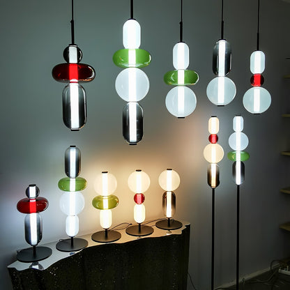 Suspension en Verre Candy – Luminaire Moderne LED avec Design Coloré