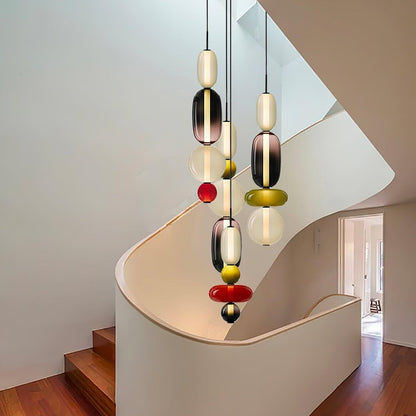 Suspension en Verre Candy – Luminaire Moderne LED avec Design Coloré