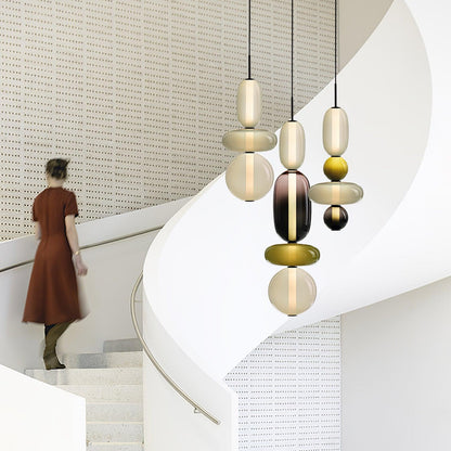 Suspension en Verre Candy – Luminaire Moderne LED avec Design Coloré
