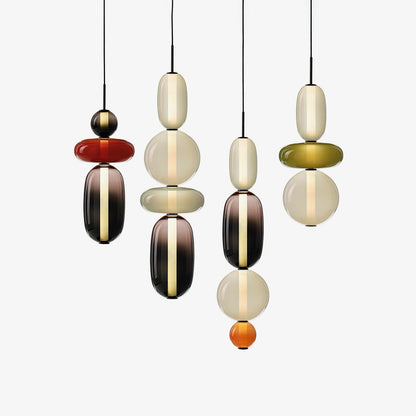 Suspension en Verre Candy – Luminaire Moderne LED avec Design Coloré