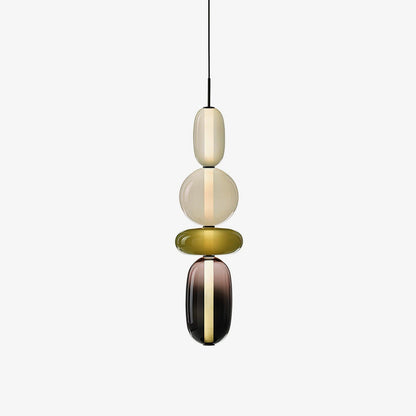 Suspension en Verre Candy – Luminaire Moderne LED avec Design Coloré