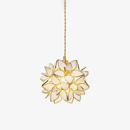Suspension Capiz en Coquillage - Élégante Lampe en Métal et Verre pour Salon et Salle à Manger