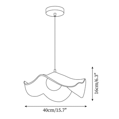 Suspension Casia Unique – Design Lotus avec Finition en Métal et Résine