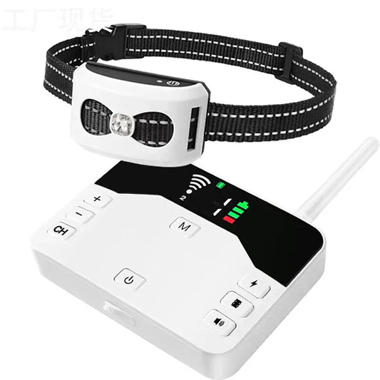 Clôture Sans Fil & Collier de Dressage 2-en-1 pour Chien – Étanche, Rechargeable, Portée 300 m
