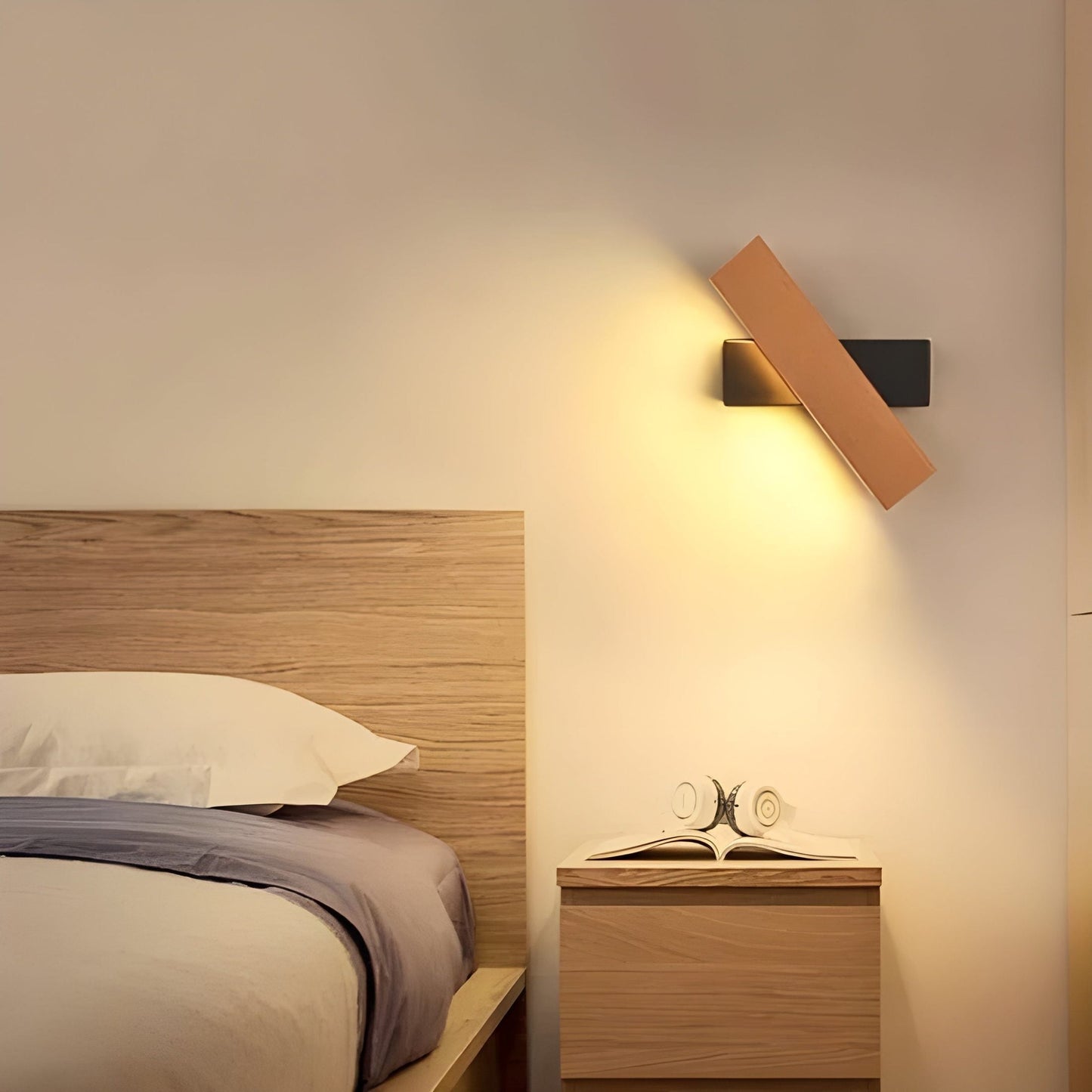 NordLume - Applique Murale en Bois Minimaliste