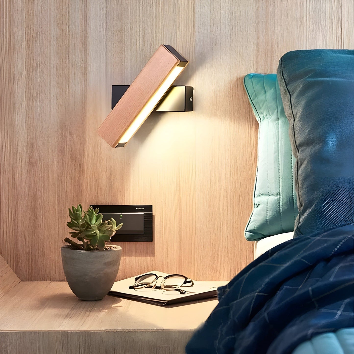 NordLume - Applique Murale en Bois Minimaliste