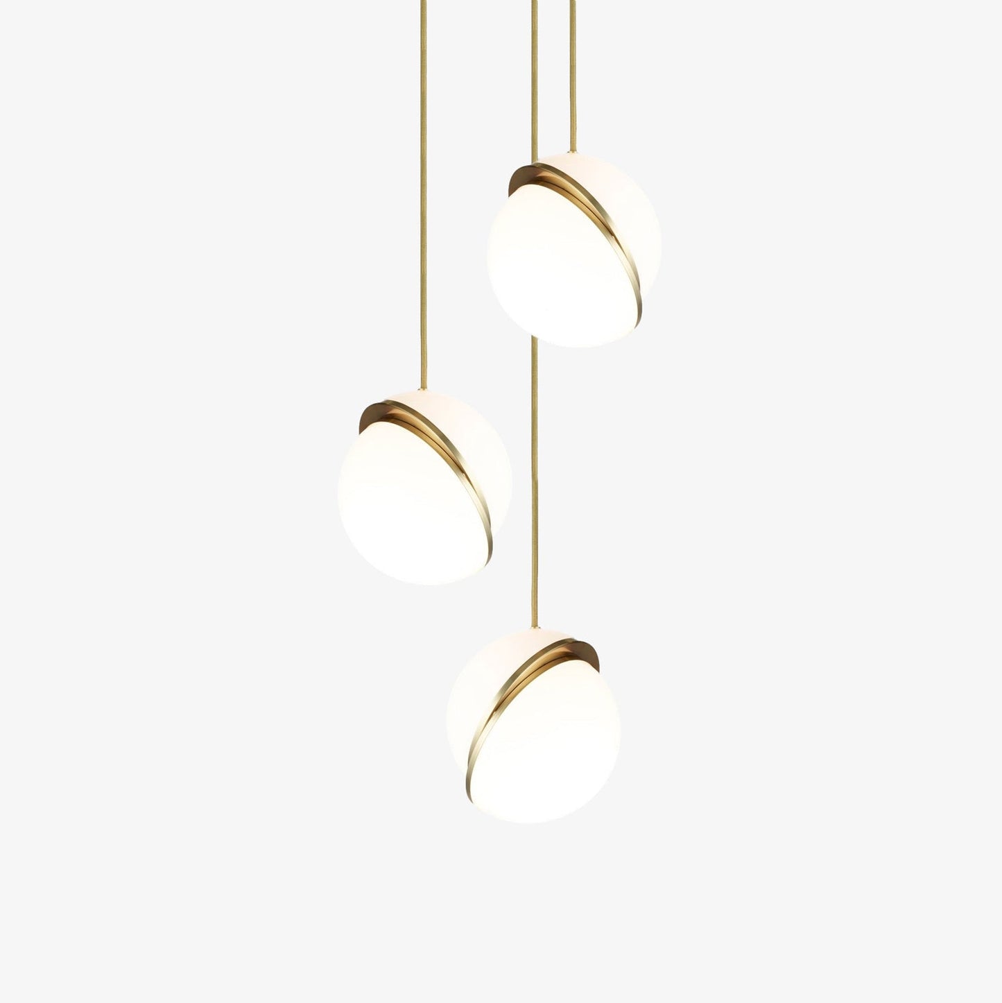 Suspension Mondsichel en Acryl et Laiton - Éclairage LED Moderne et Élégant