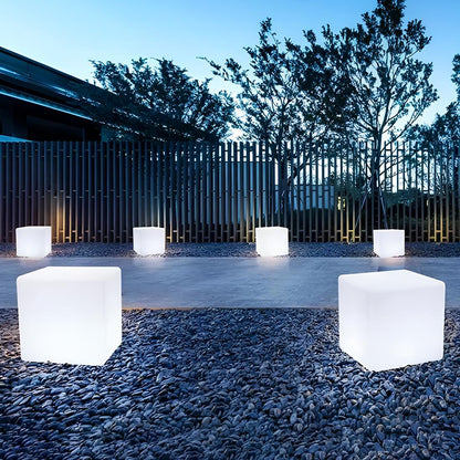 Lampe Cube Extérieure LED – Éclairage Moderne Rechargeable avec Télécommande