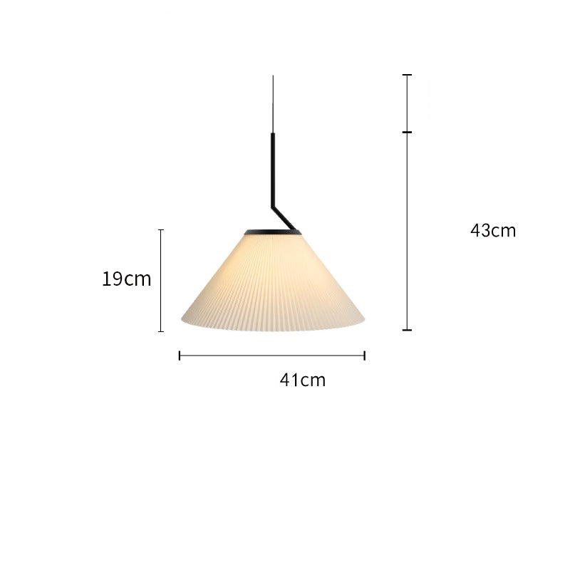 Suspension Nordic Plissée Crème – Design Scandinave Élégant en Tissu LED