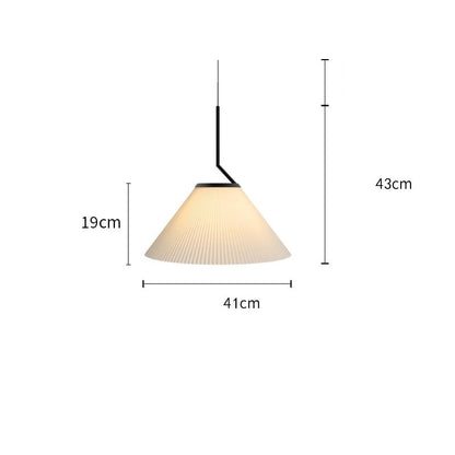 Suspension Nordic Plissée Crème – Design Scandinave Élégant en Tissu LED
