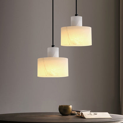 Plafonnier Pendante Scandinave en Marbre Blanc - Design Minimaliste Élégant pour Salon, Chambre et Salle à Manger