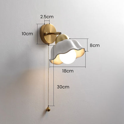 Lampe Murale Fleur Blanche Rétro Française - Éclairage Élégant