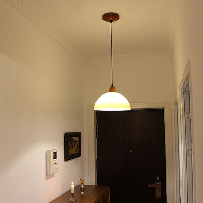 Lampe Pendante Ferme en Verre Ambre - Design Vintage Rustique