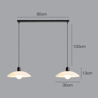 Suspension Minimaliste en Verre Blanc – Lampe Moderne à Design Épuré