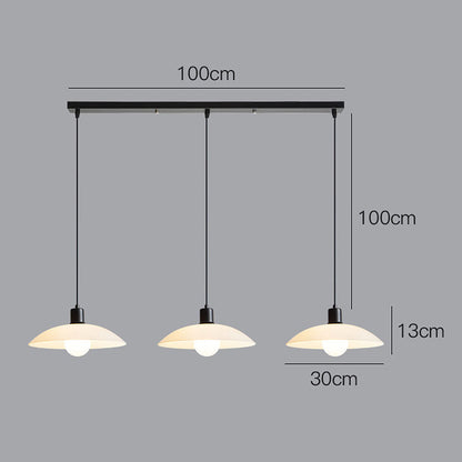 Suspension Minimaliste en Verre Blanc – Lampe Moderne à Design Épuré