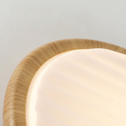 Plafonnier LED Rond Wooden Wrinkles - Design Naturel et Moderne pour Chambre