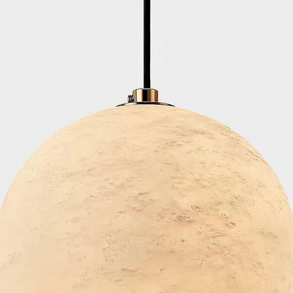 Suspension Globale en Alabastre avec Socle en Marbre - Design Nordique Élégant