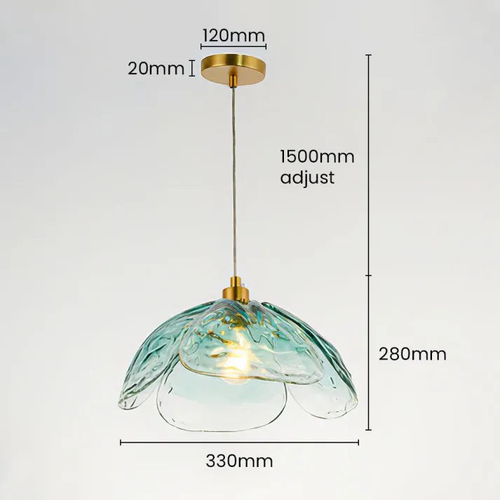 Suspension Fleurie Créative pour Table de Nuit – Éclairage Élégant en Verre pour Chambre et Salon